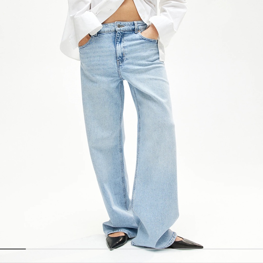 Hi Waisted||Wide Leg Jeans - Picture 3 of 8